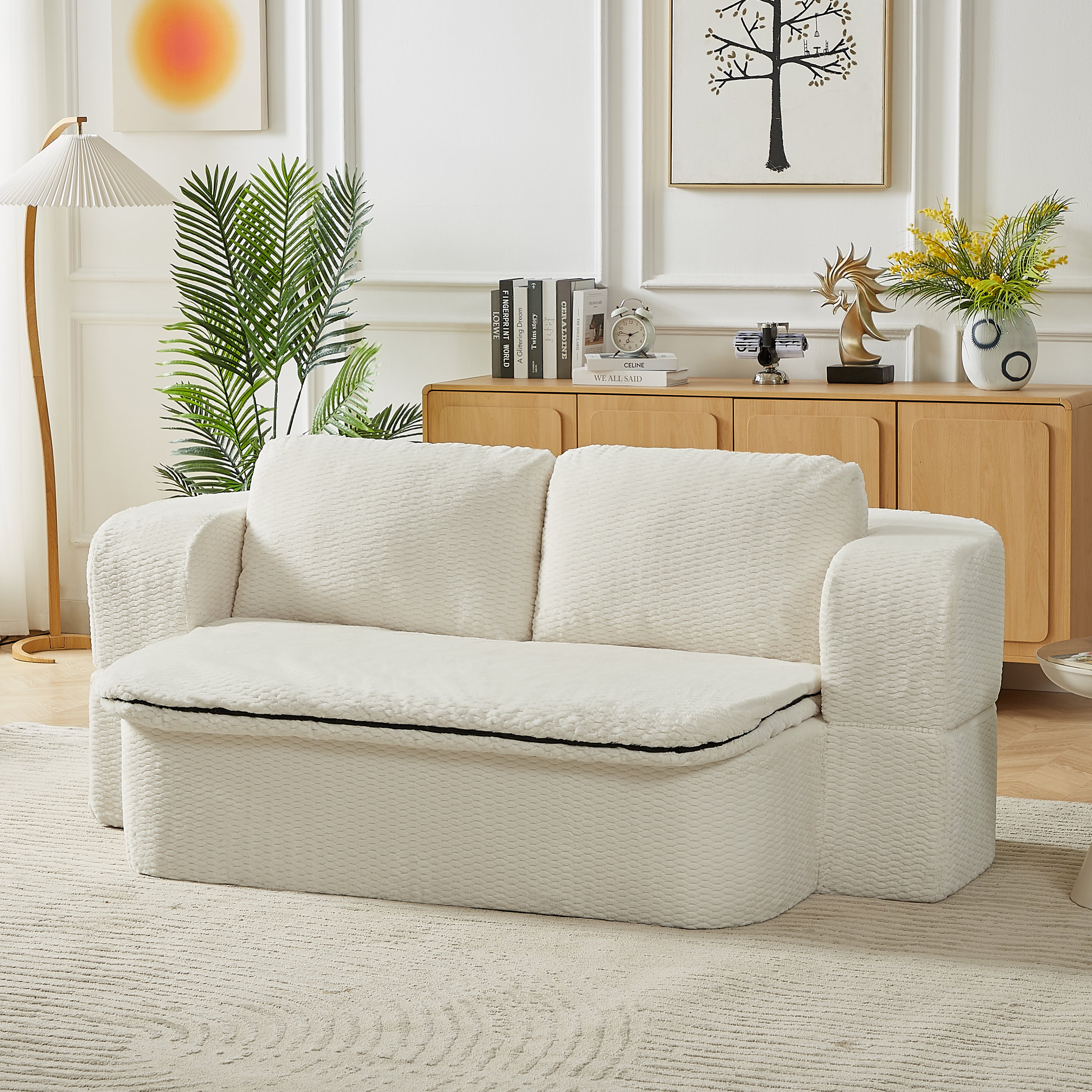 Convertible Sleeper Sofa, Modern Folding Futon Floor Foam Compression Sofa Bed Couch for Living Room Bedroom ApartmentConvertible Sleeper - Grand Goldman Shop