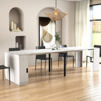 Modern Multifunctional Extendable Dining Table with Outlet, Space Saving Expanding Table with Storage for Party, Weddings, Meetings, Celebrations - Grand Goldman Shop