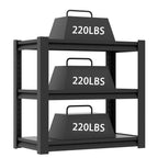 Metal Aquarium Stand 20-30 Gallon Adjustable 3-Tier Fish Tank Rack Shelf - Black, Heavy Duty, 34'W x 18'D x 31'H - Grand Goldman Shop