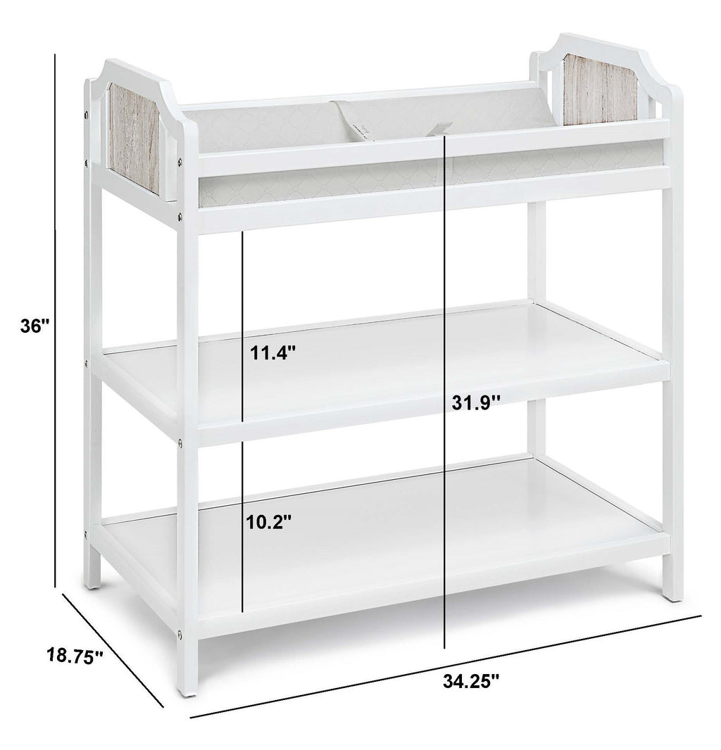 Brees Changing Table White/Graystone - Grand Goldman