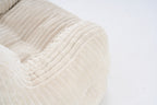 010-Soft Fluffy Corduroy Fabric Bean Bag Chair Filled With Memory Sponge,Beige - Grand Goldman Shop