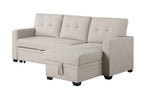 Upholstered Pull out Sectional Sofa with Chaise - Grand Goldman Shop