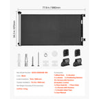 Retractable Baby Gate, Extends to 72.8 inch Wide, 31.3 inch Tall, with Security Lock, Easy to Use, Walk Through Without Tripp