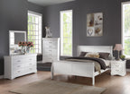 Louis Philippe White Finish 2PCS Bedroom Set (E. King) - Grand Goldman Shop