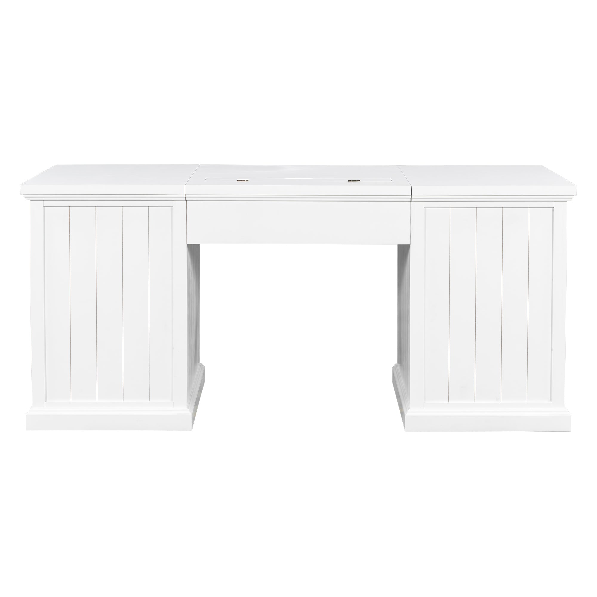 67' Modern Executive Desk,Computer Desk with 2 Wooden Doors Storage Cabinet and 3 Drawers, Rectangle Home Office Desk  ,Readi