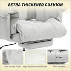 Reclining Desk Chair with Footrest,High Back Office Chair - Grand Goldman