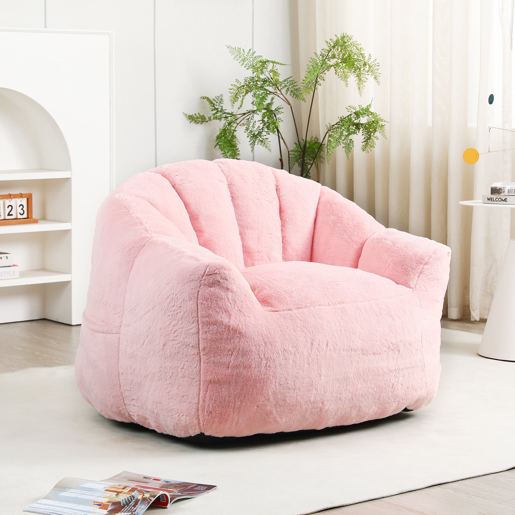 Beanbag Chair, Beanbag Sofa Chair with Armrests Stuffed High-Density Foam, Lazy Sofa Comfy Chairs Beanbag Chair for Adults in Living Room, Bedroom Reading - Grand Goldman Shop