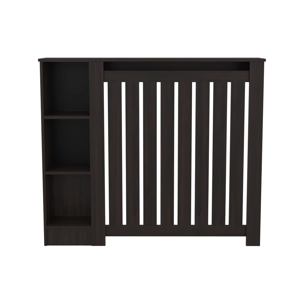 Radiator Cover Cabinet Joseph with Slatted Frame and 3 Shelves, Decorative Heater Cover, Modern Furniture Accent, Walnaut - Grand Goldman Shop