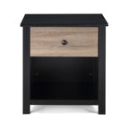 Connelly Nightstand Black/Vintage Walnut - Grand Goldman
