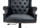 Executive Office Chair Comfortable Desk Chair - Ergonomic Design - Thick Padded Seat and Backrest - PU Leather Desk Chair wit