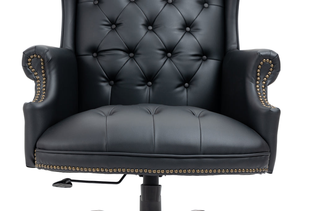 Executive Office Chair Comfortable Desk Chair - Ergonomic Design - Thick Padded Seat and Backrest - PU Leather Desk Chair wit