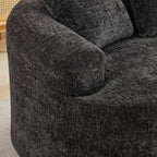 Curved Loveseat, Small Chenille Sofa with 3 Pillows, Deep Seat Couch for Apartment, Living Room, No Assembly Needed - Grand Goldman Shop