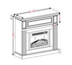 Only Mantel (NOT INCLUDED 23' FIREPLACE) -White,41.34'W*14'D*40'H - Grand Goldman Shop