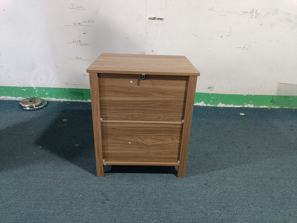 Wood Nightstand with Drawer and Open Shelf, Modern Bedside Table with Storage, Wooden End Table for Bedroom, Living Room or Apartment, Natural Finish, Brown - Grand Goldman Shop