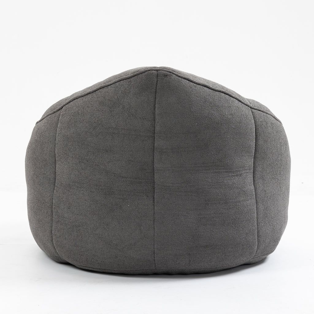 Bedding Bean Bag Sofa Chair with High-Pressure Foam and Footrest, Grey Microfiber - Grand Goldman Shop