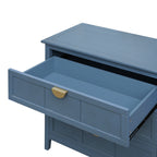 3-Drawer Cabinet for Bedroom, Living Room, or Study – Blue MDF American Furniture - Grand Goldman Shop