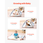 Baby Play Gym Mat Tummy Time Activity Mat with 6 Sensory Toys 35.0' x 35.0' - Grand Goldman