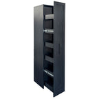 BLACK ,Large, Slim Storage Cart, Kitchen Rolling Cart, Narrow Storage Cabinet with Handle & Wheels, Wood Spice Rack Next to Fridge, Pantry Shelf for Kitchen, Small Spaces - Grand Goldman Shop