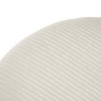 Upholstered Round Ottoman,Beige,Corduroy - Grand Goldman Shop