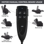 Dual Motor Heat Massage Infinite Position Up to 350 LBS Electric Power Lift Recliners with Power-Remote, Medium-firm and Heavy Duty, Grey - Grand Goldman Shop