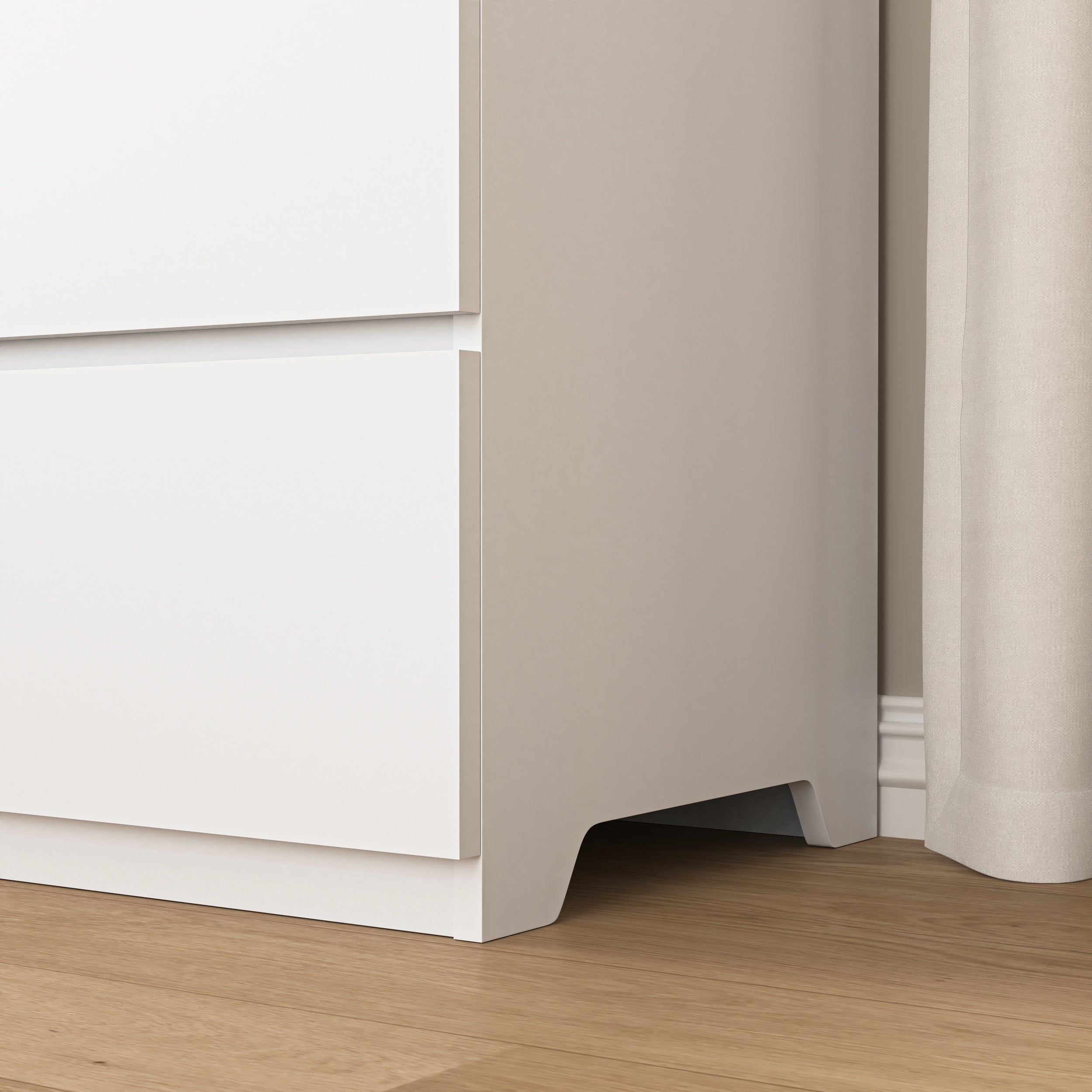 9 Drawer Dresser with No Handle Design, Modern White Matte Wood Dresser for Bedroom, Storage Chest of Drawers for Living Room, Hallway, Entryway - Grand Goldman Shop