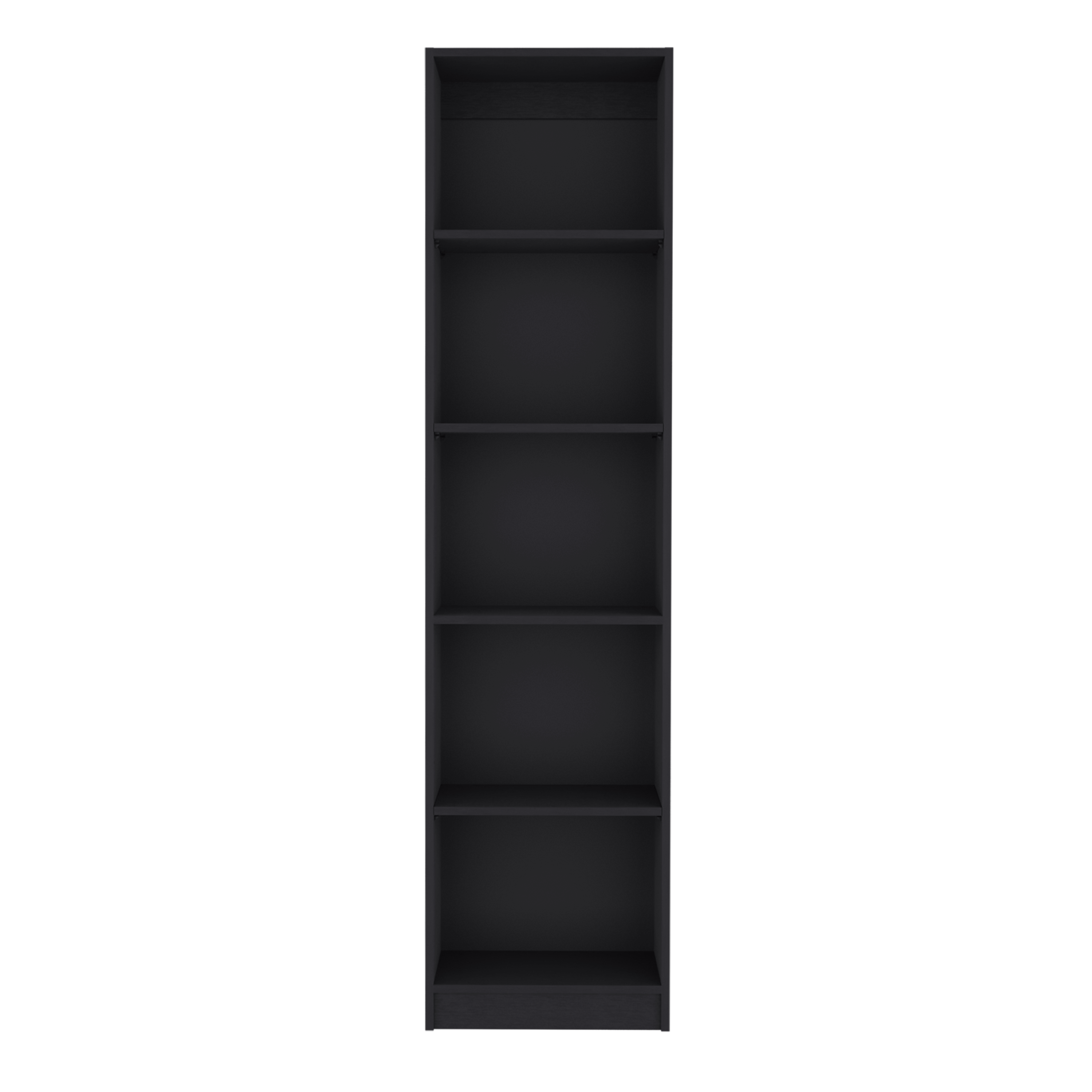 Home Xs Bookcase with 5-Tier Shelves and Slim Design -Black -Office | Premium Home Decor - Grand Goldman