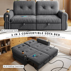 It is a multi-functional sofa, a 77-inch convertible sofa bed, and a 2-in-1 piece suitable for both sitting and lying down. Made of  Chenille fabric, it is suitable for living rooms, bedrooms - Grand Goldman Shop