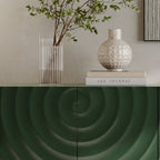 Sideboard Buffet Cabinet, 59'Green Accent Cabinet with 4 Doors, Mid Century Modern Pantry Cabinet, Wood Buffet Cabinet, Media Cabinet, Console Cabinet, Cabinet for Entryway, Living Room, Dining Room - Grand Goldman Shop