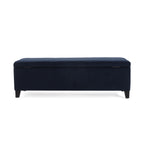 Indoor Dark Blue Storage Ottoman Bench - 51.25''L Upholstered Entryway Bench with Hidden Storage, 300lbs Weight Capacity for Living Room, Bedroom & Hallway - Grand Goldman Shop