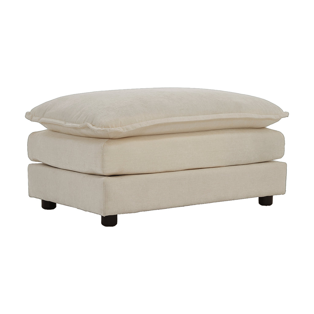Chenille Fabric Ottomans Footrest to Combine with 2 Seater Sofa, 3 Seater Sofa and 4 Seater Sofa, Light Coffee - Grand Goldman Shop