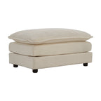 Chenille Fabric Ottomans Footrest to Combine with 2 Seater Sofa, 3 Seater Sofa and 4 Seater Sofa, Light Coffee - Grand Goldman Shop