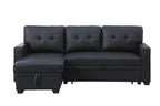 Upholstered Pull out Sectional Sofa with Chaise - Grand Goldman Shop