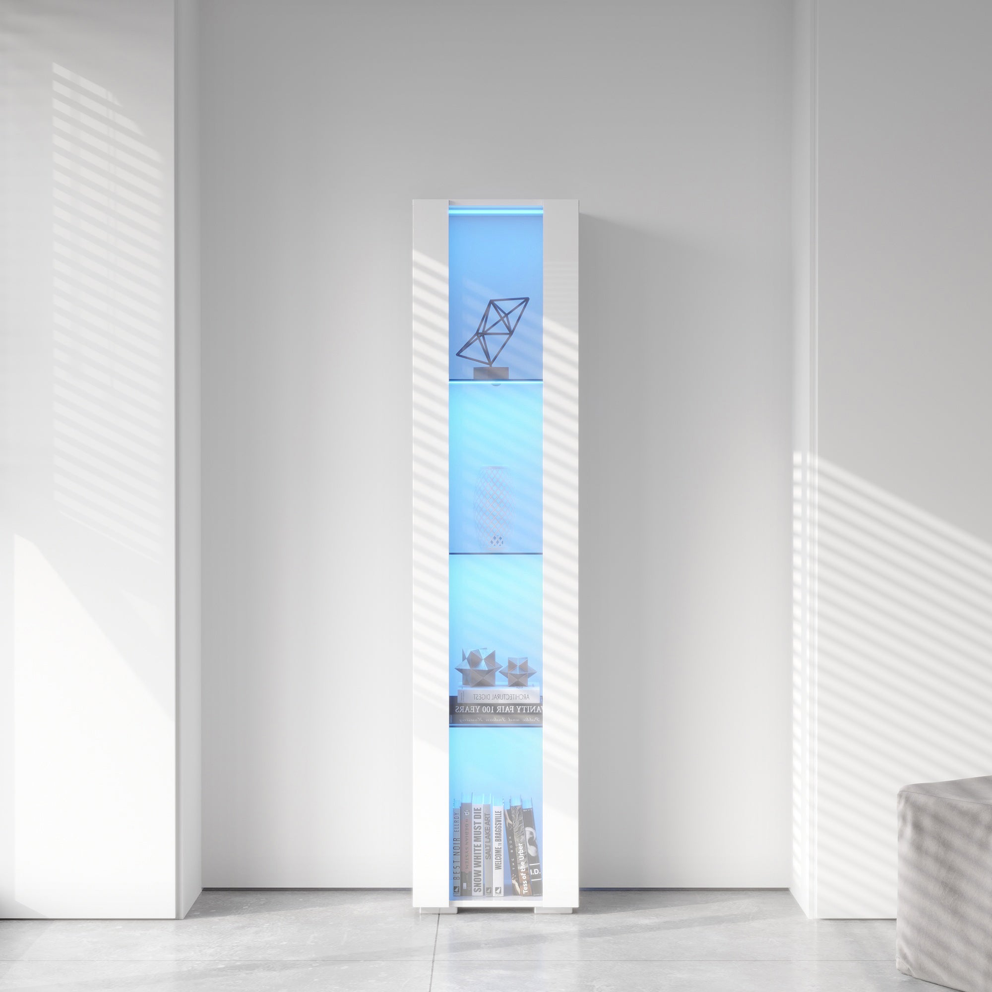 Side cabinet with aluminum strip lamp, - Grand Goldman Shop