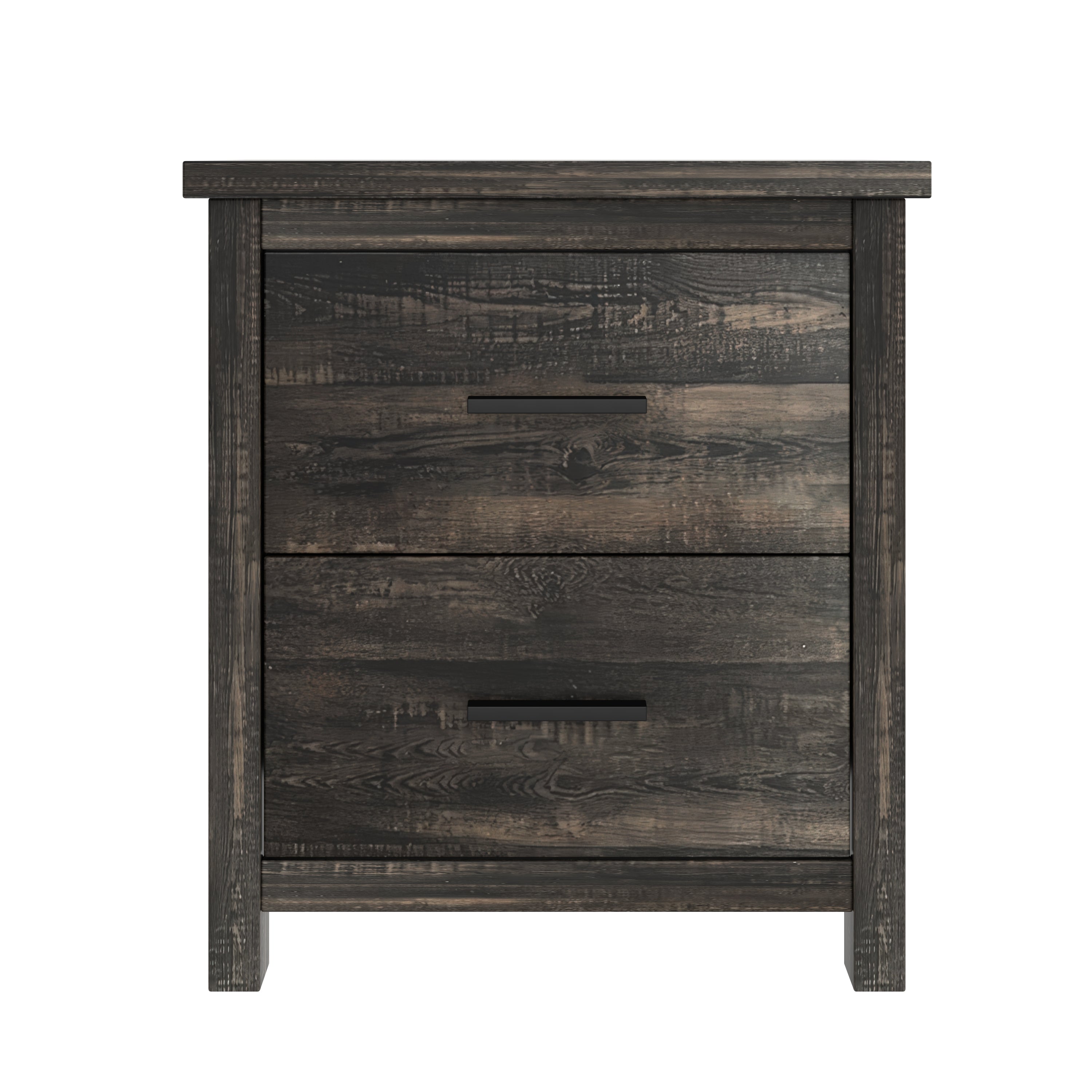 4PCS Bedroom Sets, Wooden Queen Size Bed Frame with Storage Headboard and Charging Station, 2 Nightstands with 2 Drawers, 1 Dresser with 5 Drawers, Antique Gray - Grand Goldman Shop
