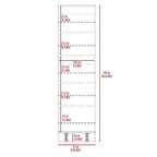 Shoe Rack Chimg, Mirror, Five Interior Shelves, Single Door Cabinet, Black Wengue Finish - Grand Goldman Shop