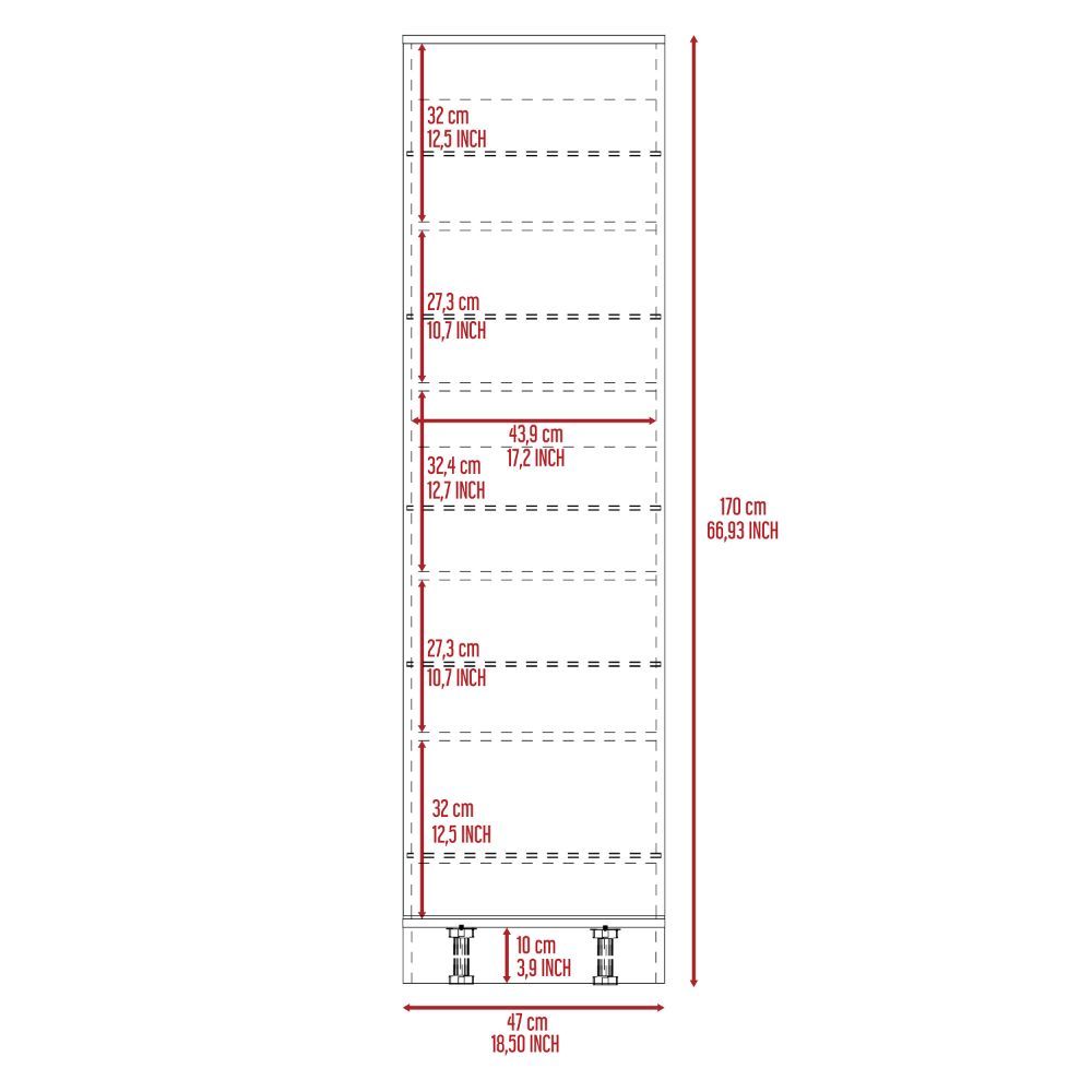 Shoe Rack Chimg, Mirror, Five Interior Shelves, Single Door Cabinet, Black Wengue Finish - Grand Goldman Shop