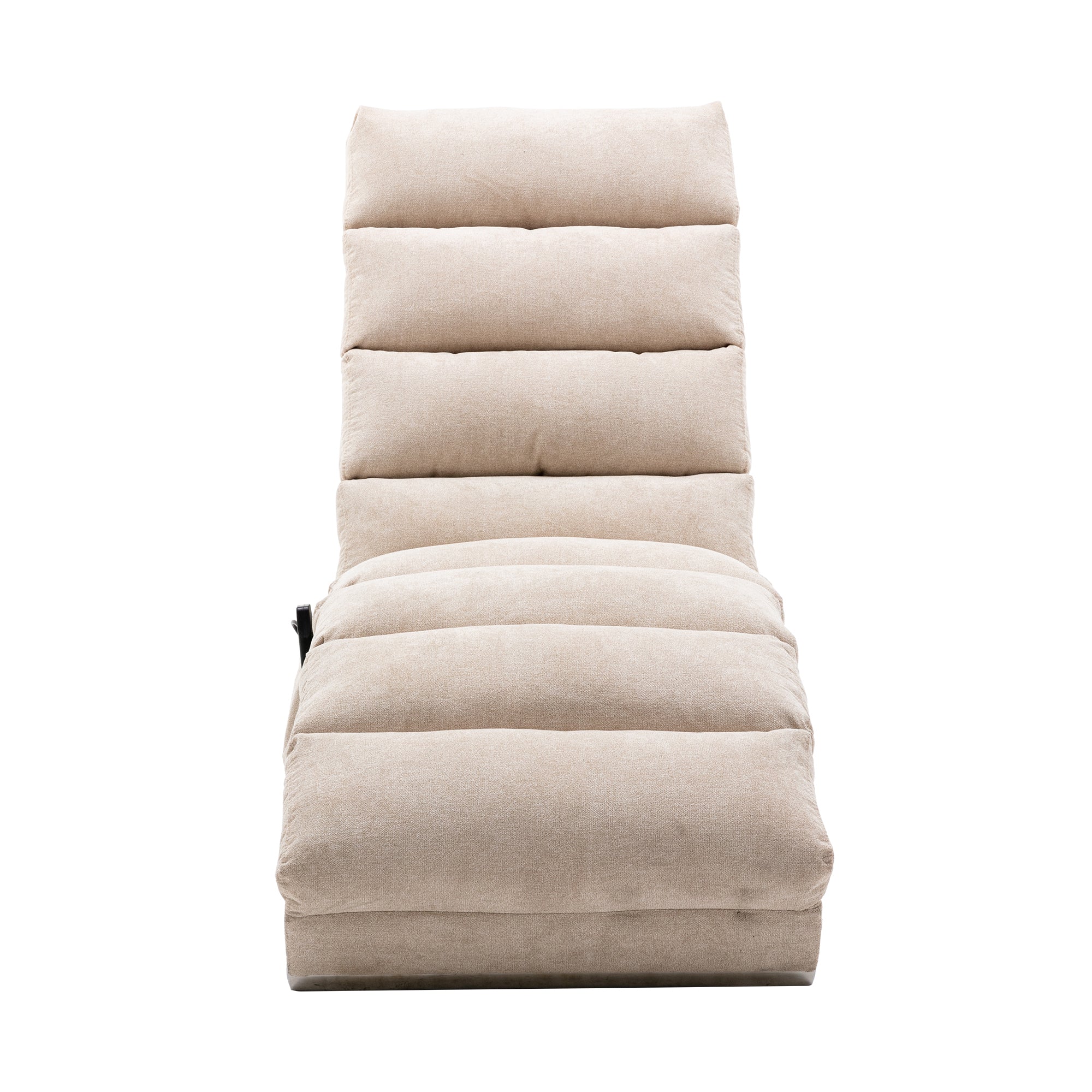 Linen Massage Chaise Lounge Indoor with Remote Control, Ergonomic Electric Massage Lounger in Beige - Grand Goldman Shop