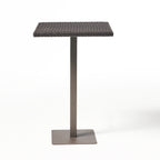 Outdoor 26' x 26' Square PE Rattan Bar Table with Iron Frame, Multibrown - Grand Goldman Shop