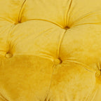 Yellow Modern Velvet Upholstered Ottoman, Exquisite Small End Table, Soft Foot Stool, Dressing Makeup Chair, Comfortable Seat for Living Room, Bedroom, Entrance - Grand Goldman Shop