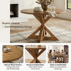 Windvale Cross-Buck Base Dining Table - Grand Goldman Shop