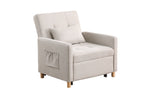 Convertible Sleeper Sofa Chair Bed, Adjustable Chair with Pillow, Multi-Functional Sleeper Chair with Soft Fabric for Living Room, Dorm, Apartment, Bedroom or Office - Grand Goldman Shop