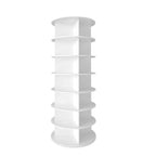 7 Tier Rotating Shoe Rack Tower, Spinning Shoe Display, 360 Shoe Rack Storage Round Carousel, Vertical Handbag Rotate Shoes Closet Organization (WHITE) - Grand Goldman Shop