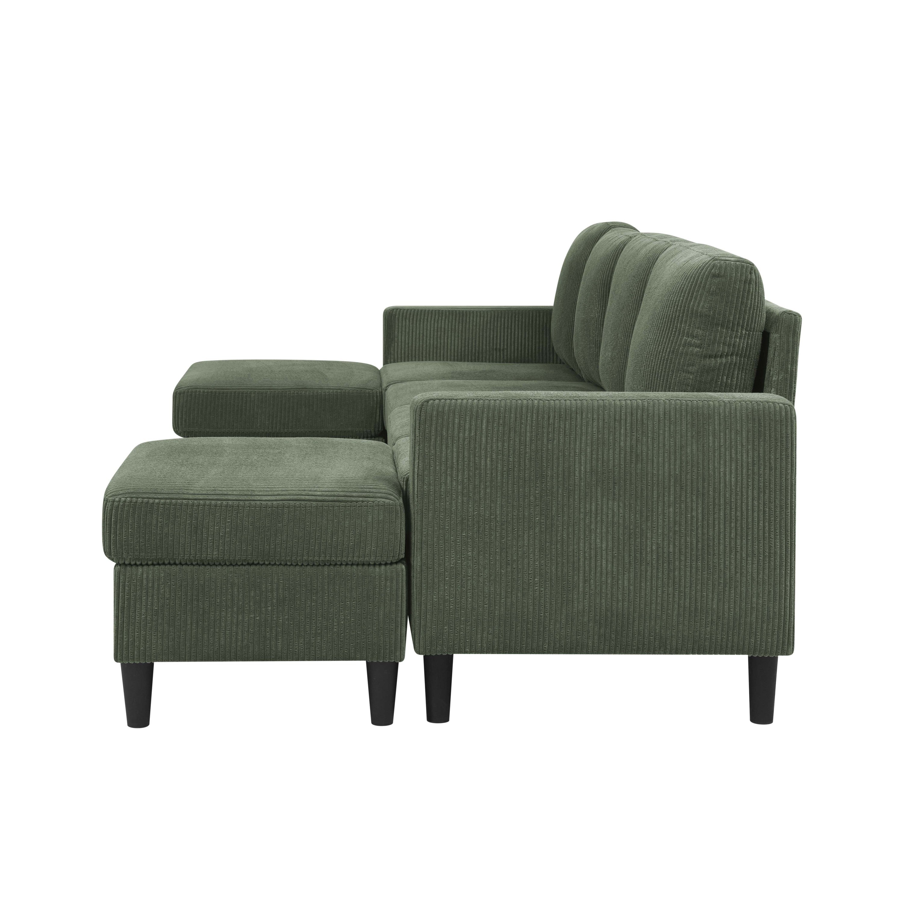 Cordory Upholstered Modular Sectional with 2 Ottomans - Grand Goldman Shop