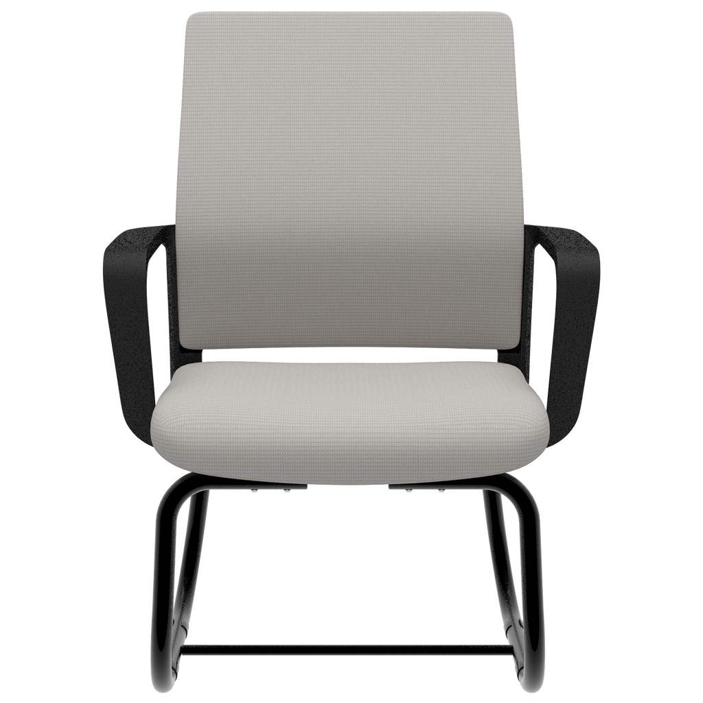 Minimalist Modern Office Chair with Metal Frame, Soft Comfort Mesh Backrest, Black+Gray, Polyurethane Cushion, Home & Office 