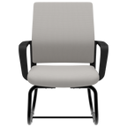 Minimalist Modern Office Chair with Metal Frame, Soft Comfort Mesh Backrest, Black+Gray, Polyurethane Cushion, Home & Office 
