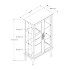 Lighted Curio Cabinet with Adjustable Shelves, Mirrored Back Panel, and Tempered Glass Doors, 3-Tier Cherry Finish - Grand Goldman Shop