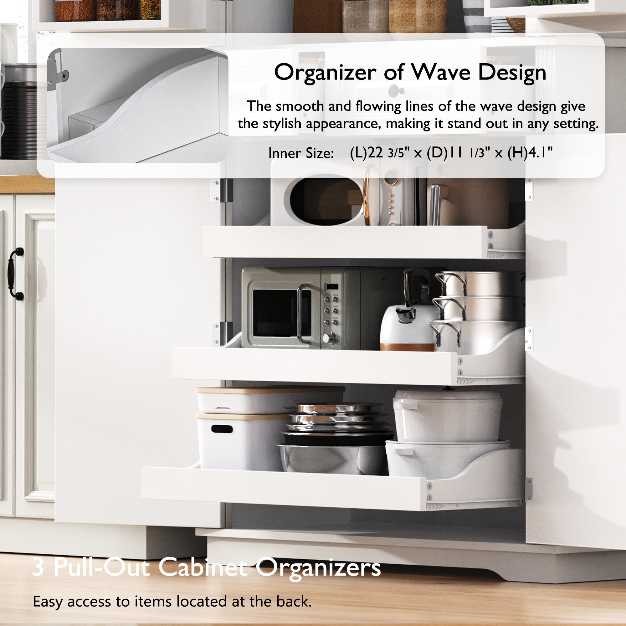 K&K 71' Tall Kitchen Pantry Cabinet with 3 Pull Out Cabinet Organizers, Farmhouse Embossed Texture Storage Cabinet with 6 Door Shelves, 2 Drawers, Freestanding Cupboard for Kitchen, Dining Room White - Grand Goldman Shop