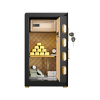Security Electronic Steel Home Safe, Anti-Theft Digital Security Lock Box with Smart Alert System, Removable Shelf, Mute Func
