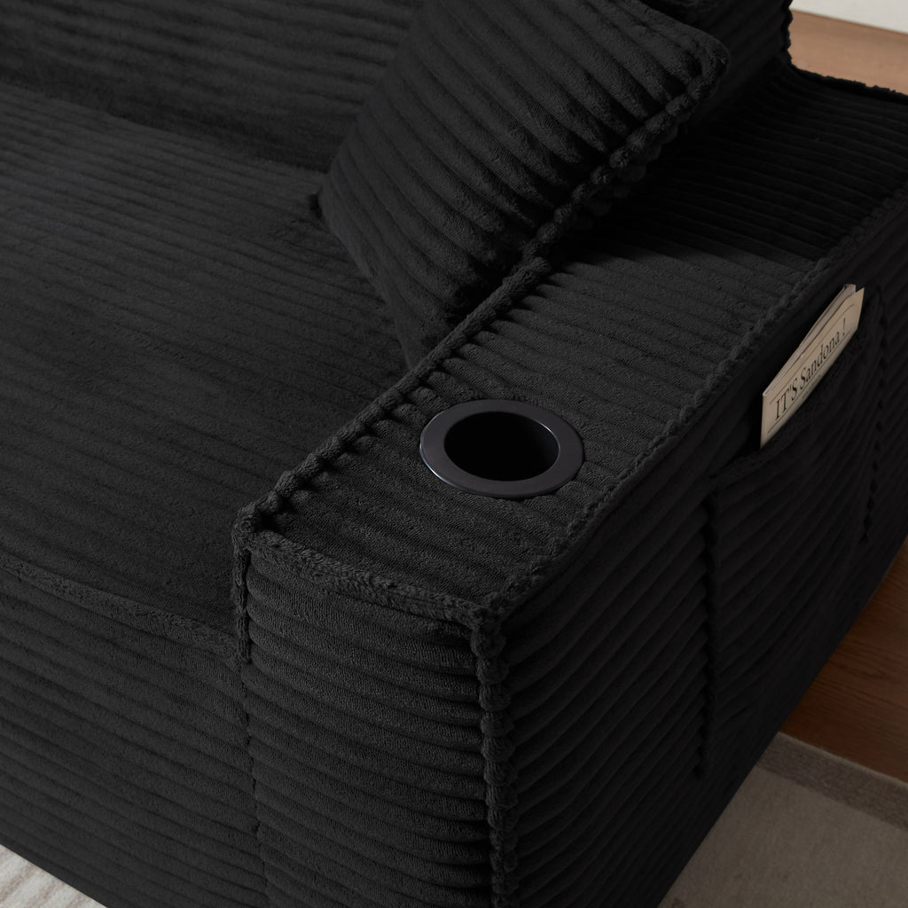 2Seater Sofa Boneless Couches,No Assembly Needed, Modern Sofa for Compact Living Rooms, Apartments, and Offices - Grand Goldman Shop
