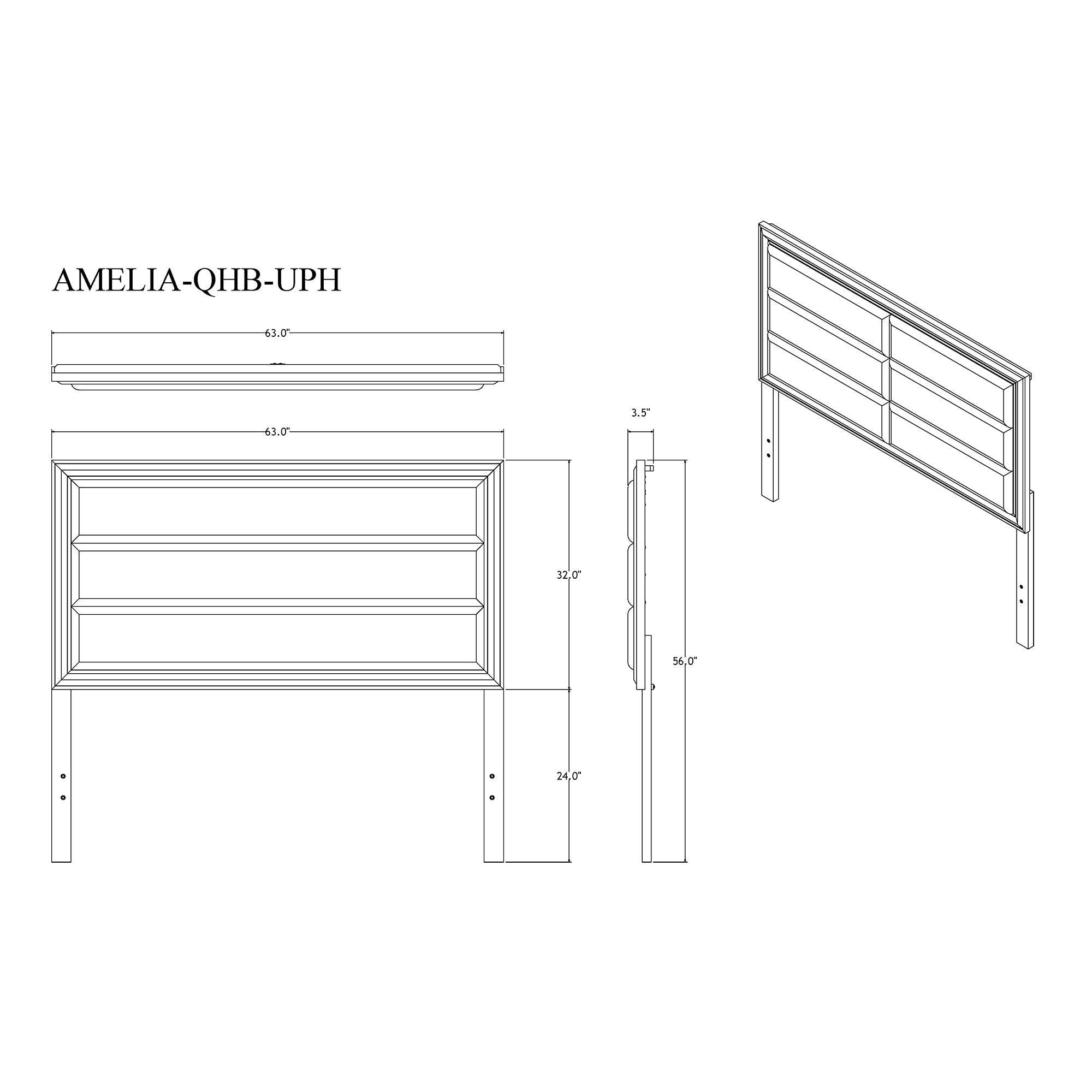 Adelaide Grey Black 5 Piece Queen Bedroom Set with Upholstered Headboard and LED Lighting - Grand Goldman Shop